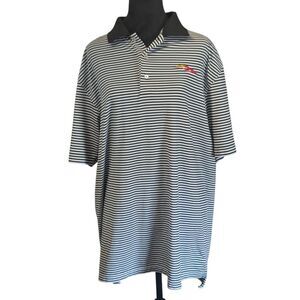 Peter Millar Summer Comfort Stripe Polo Shirt Circuit of the Americas Black L